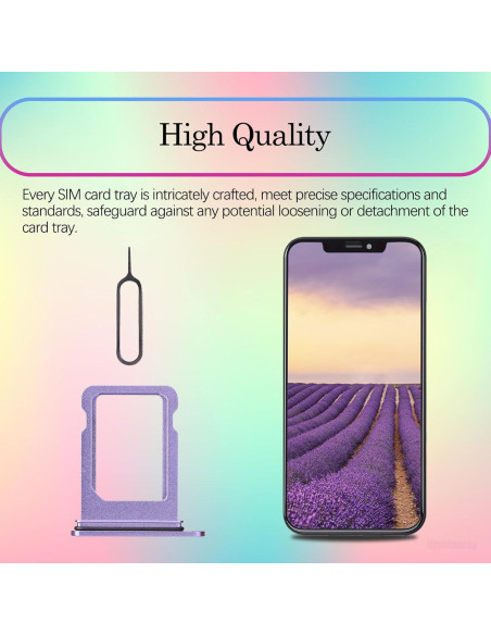 Bandeja de tarjeta SIM morada para iPhone 12 Mini A2176 A2398 A2399 A2400
