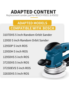 2 Almohadillas de Lijado 5" RS032 para Lijadora Bosch 2