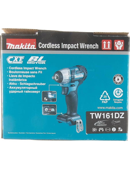 Llave de Impacto Makita TW161DZ 12V CXT 165Nm 1/2"