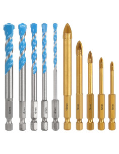 Juego de 10 Brocas para Concreto COMOWARE 4.0mm-9.5mm