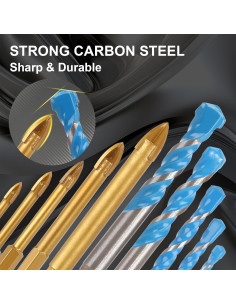 Juego de 10 Brocas para Concreto COMOWARE 4.0mm-9.5mm 2