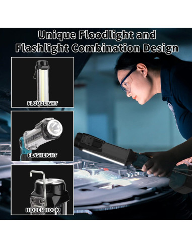 Luz de Trabajo LED Taingwei 2000LM para Batería Makita 18V