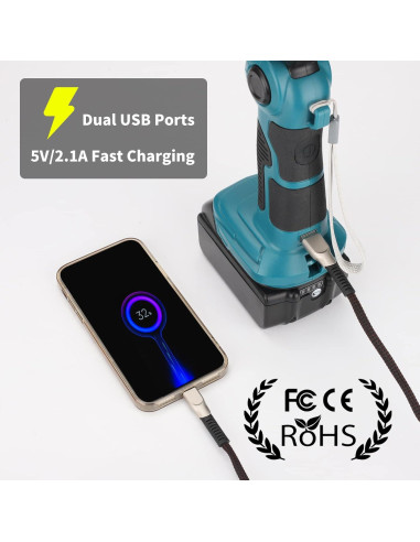 Luz de Trabajo LED Taingwei 2000LM para Batería Makita 18V