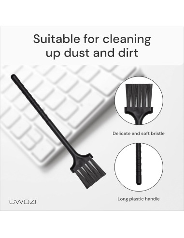 Cepillo de Teclado Antiestático GWOZI - 2 Pcs, Limpieza Multicolor