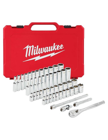 Juego de Llave de Carraca y Enchufes Milwaukee MLW48-22-9004