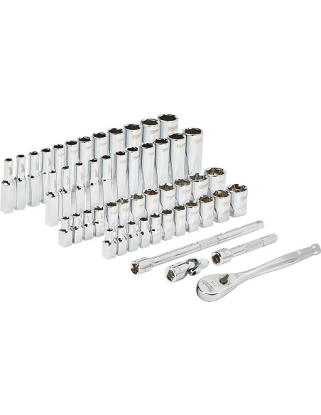 Juego de Llave de Carraca y Enchufes Milwaukee MLW48-22-9004