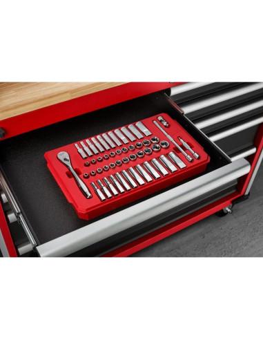 Juego de Llave de Carraca y Enchufes Milwaukee MLW48-22-9004