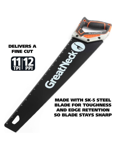 Sierra de Mano GreatNeck 74004 50.8 cm Dientes de Triple Bisel