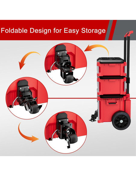 Kit de Ruedas con Freno MAICHUAN para Caja de Herramientas 90.72 kg