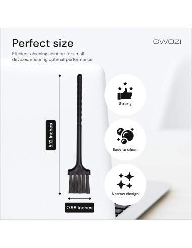Cepillo de Teclado Antiestático GWOZI - 2 Pcs, Limpieza Multicolor