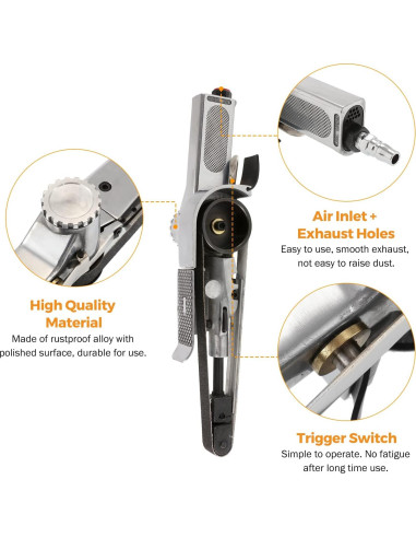 Mini Lijadora de Banda BEAMNOVA 20mm 3 Correas Grano 80/100/120