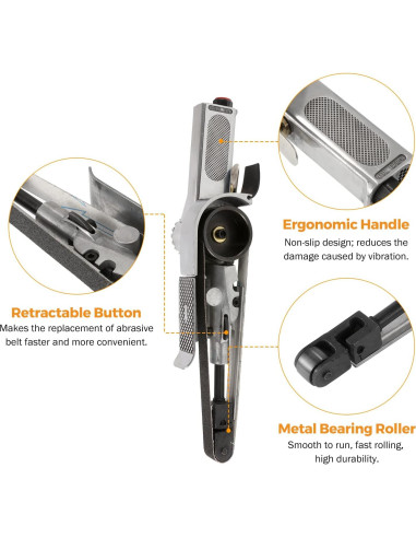 Mini Lijadora de Banda BEAMNOVA 20mm 3 Correas Grano 80/100/120