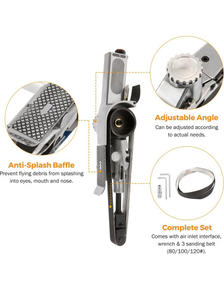 Mini Lijadora de Banda BEAMNOVA 20mm 3 Correas Grano 80/100/120