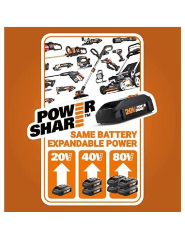 Sierra Circular Inalámbrica WORX 20V 6-1/2" Exactrack WX530L.9