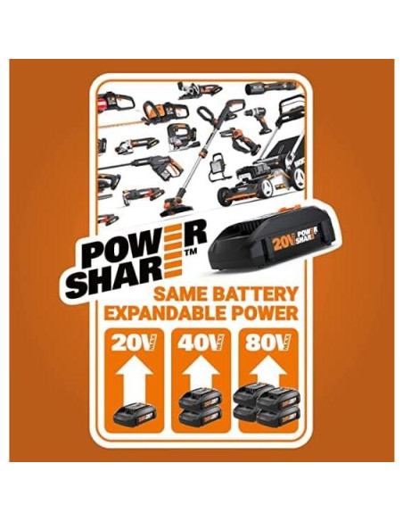 Sierra Circular Inalámbrica WORX 20V 6-1/2" Exactrack WX530L.9