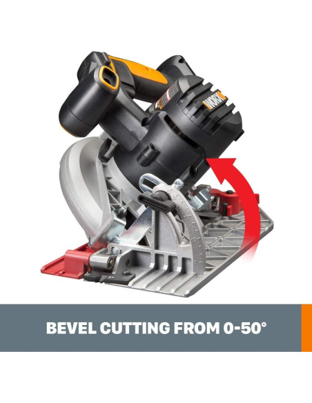 Sierra Circular Inalámbrica WORX 20V 6-1/2" Exactrack WX530L.9