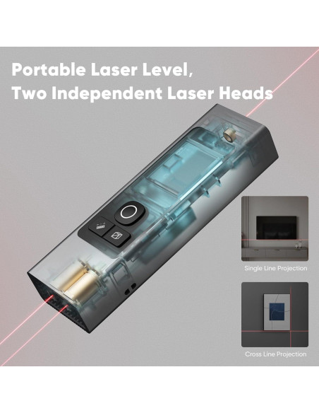 Medidor láser 2 en 1 ProTap MS-1+ 50m con nivel láser