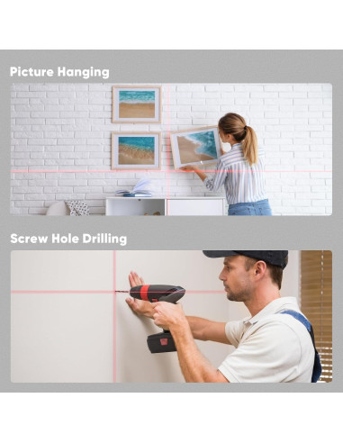 Medidor láser 2 en 1 ProTap MS-1+ 50m con nivel láser