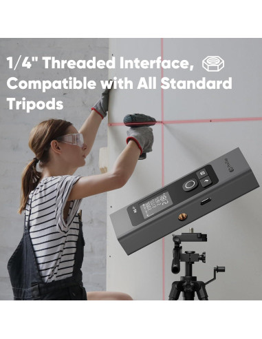 Medidor láser 2 en 1 ProTap MS-1+ 50m con nivel láser