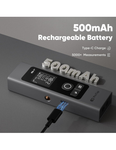 Medidor láser 2 en 1 ProTap MS-1+ 50m con nivel láser