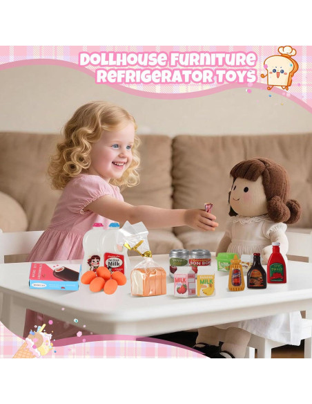 Mini Refrigerador Juguete KIMO con 42 Accesorios de Comida
