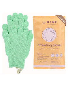 Guantes Exfoliantes Bare Botanics Menta Pack 4 Unidades