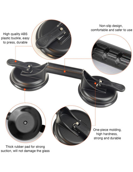 2 Ventosas de Aluminio Genubi para Cristales y Azulejos