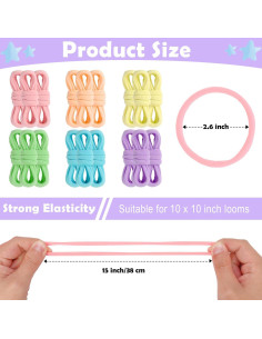 180 Anillas de Telar de Trapo DLUGOPIS 10" Color Morandi 2