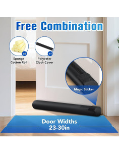 Detenedor de Corrientes de Aire ComfyInLove 76.2 cm Negro 2