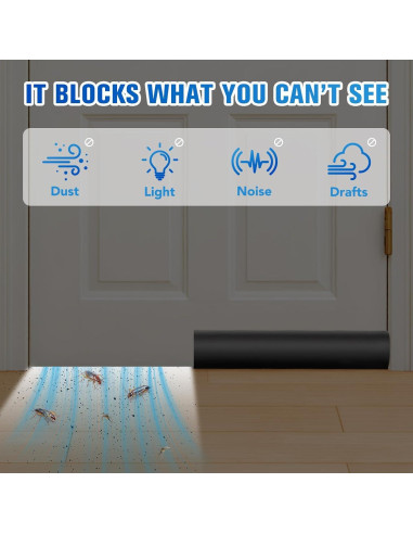 Detenedor de Corrientes de Aire ComfyInLove 76.2 cm Negro