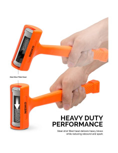 Martillo de Golpe Muerto Neiko 02846A 0.45 kg Naranja Neón 2