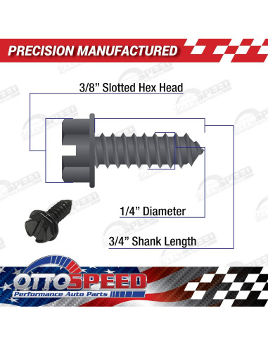 Kit de Tornillos y Tapas para Placas de Matrícula OttoSpeed - 12 Piezas de Acero Inoxidable Negro