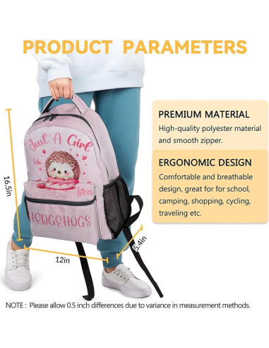 Mochila Escolar UNIKITTY Rosa 40.6x30.5x13.7 cm Ajustable