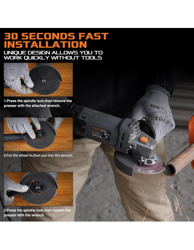 Amoladora Angular KSEIBI 711943K 115mm 950W 11000RPM