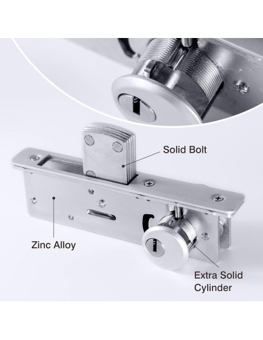 Cerradura de Mortaja Doble Cilindro UpJia Flarish 2.86 cm