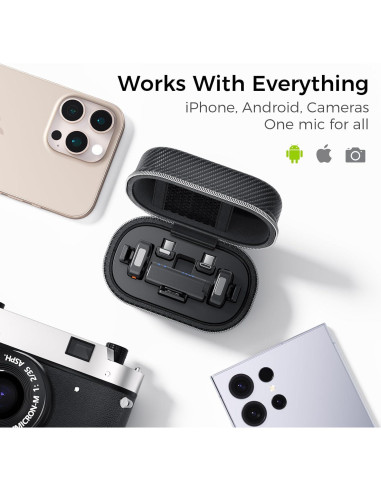 Micrófono Lavalier Inalámbrico YRF M15 con Estuche de Carga