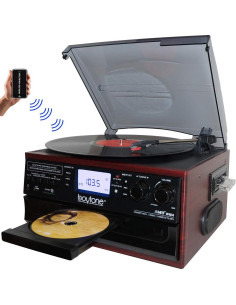 Tocadiscos Bluetooth Boytone BT-22C con Radio y CD 2