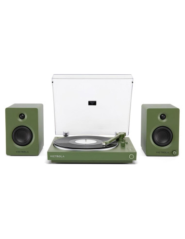 Tocadiscos Bluetooth Automático Victrola con Altavoces Tempo