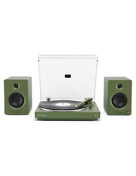 Tocadiscos Bluetooth Automático Victrola con Altavoces Tempo