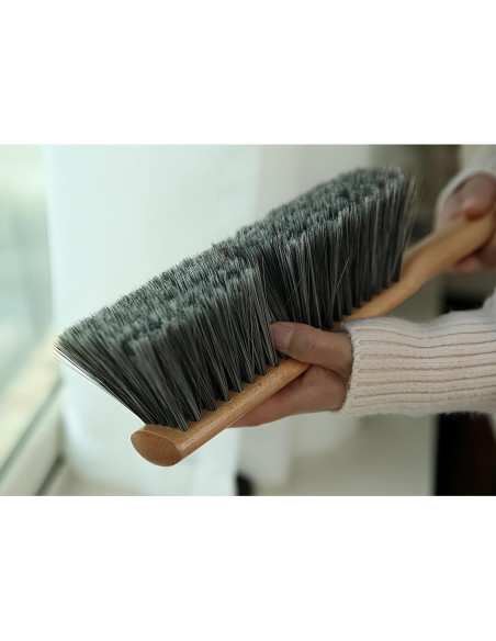 Cepillo de Mano OAKART con Cerdas Suaves y Mango de Madera 35.6 cm