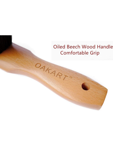 Cepillo de Mano OAKART con Cerdas Suaves y Mango de Madera 35.6 cm