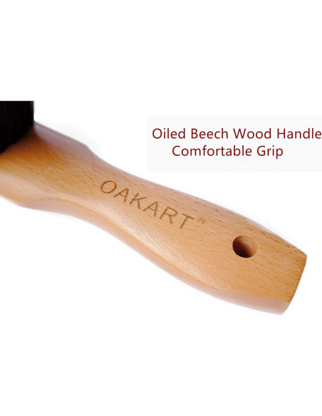 Cepillo de Mano OAKART con Cerdas Suaves y Mango de Madera 35.6 cm