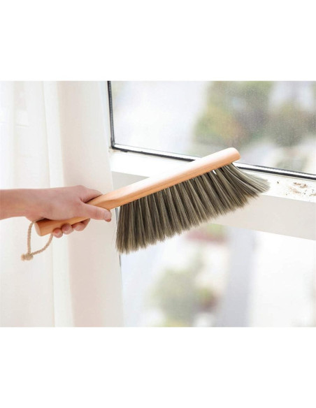 Cepillo de Mano OAKART con Cerdas Suaves y Mango de Madera 35.6 cm
