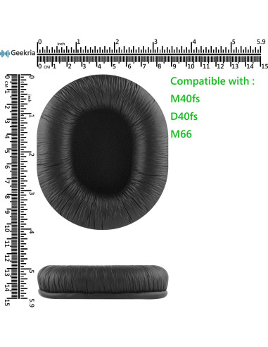 Almohadillas de Reemplazo Geekria para Auriculares Audio-Technica ATH-M40fs, ATH-D40fs, ATH-M66