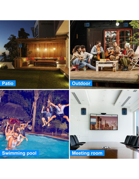 Altavoces Pasivos Herdio 5.25" Impermeables para Exterior - 4 Piezas