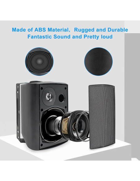 Altavoces Pasivos Herdio 5.25" Impermeables para Exterior - 4 Piezas