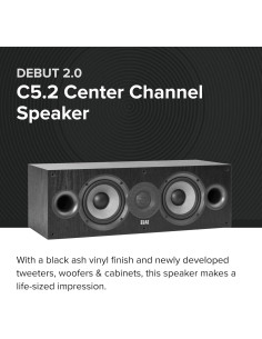 Altavoz Central ELAC Debut 2.0 C5.2 - 8.3 kg, 35,000 Hz 2
