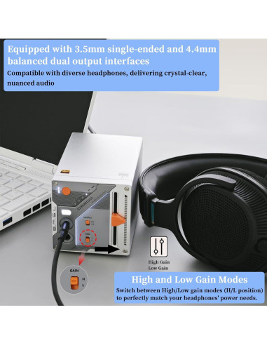 Amplificador DAC SMSL DS200 Hi-Res Bluetooth 5.1 32bit/768kHz