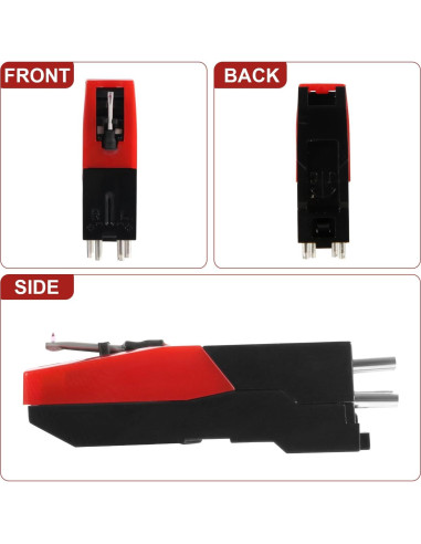 4 Cartuchos Universales para Tocadiscos Aguja Reemplazo ABS
