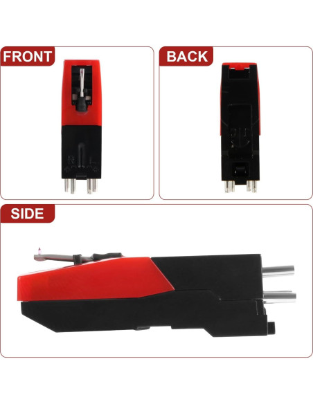 4 Cartuchos Universales para Tocadiscos Aguja Reemplazo ABS